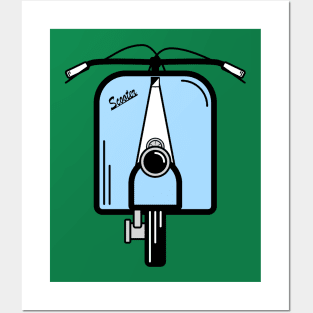 Retro scooter Posters and Art